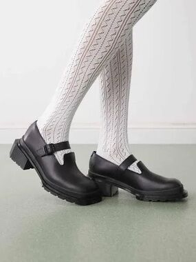 Dr Martens Maybole Black Leather Strap Shoes Mary Jane